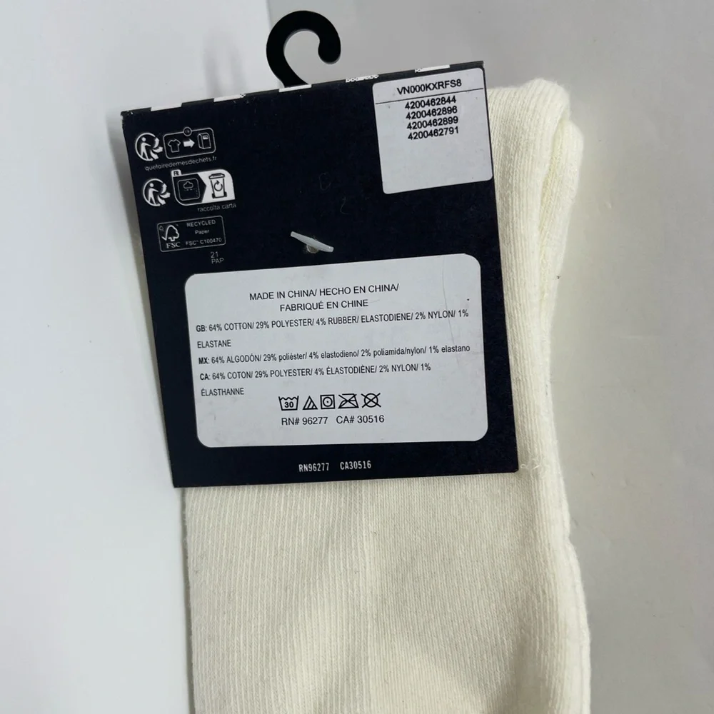 Vans Designer Logo Sport Skater Surfer Crew Cut Socks Vans Skate Clay (1 pair)
